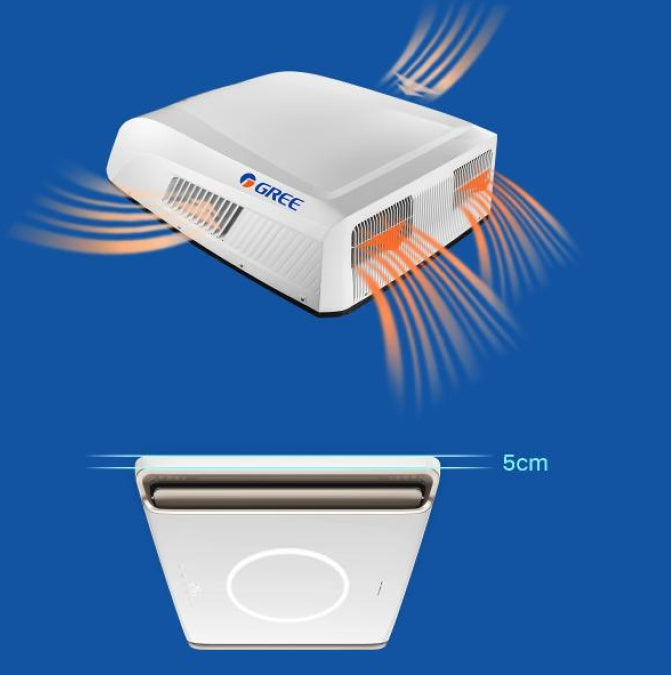 GREE 220-240V Inverter Dachklimaanlage 3600W Anthrazit für Wohnmobil mit WIFI - Infigoo RV GmbH