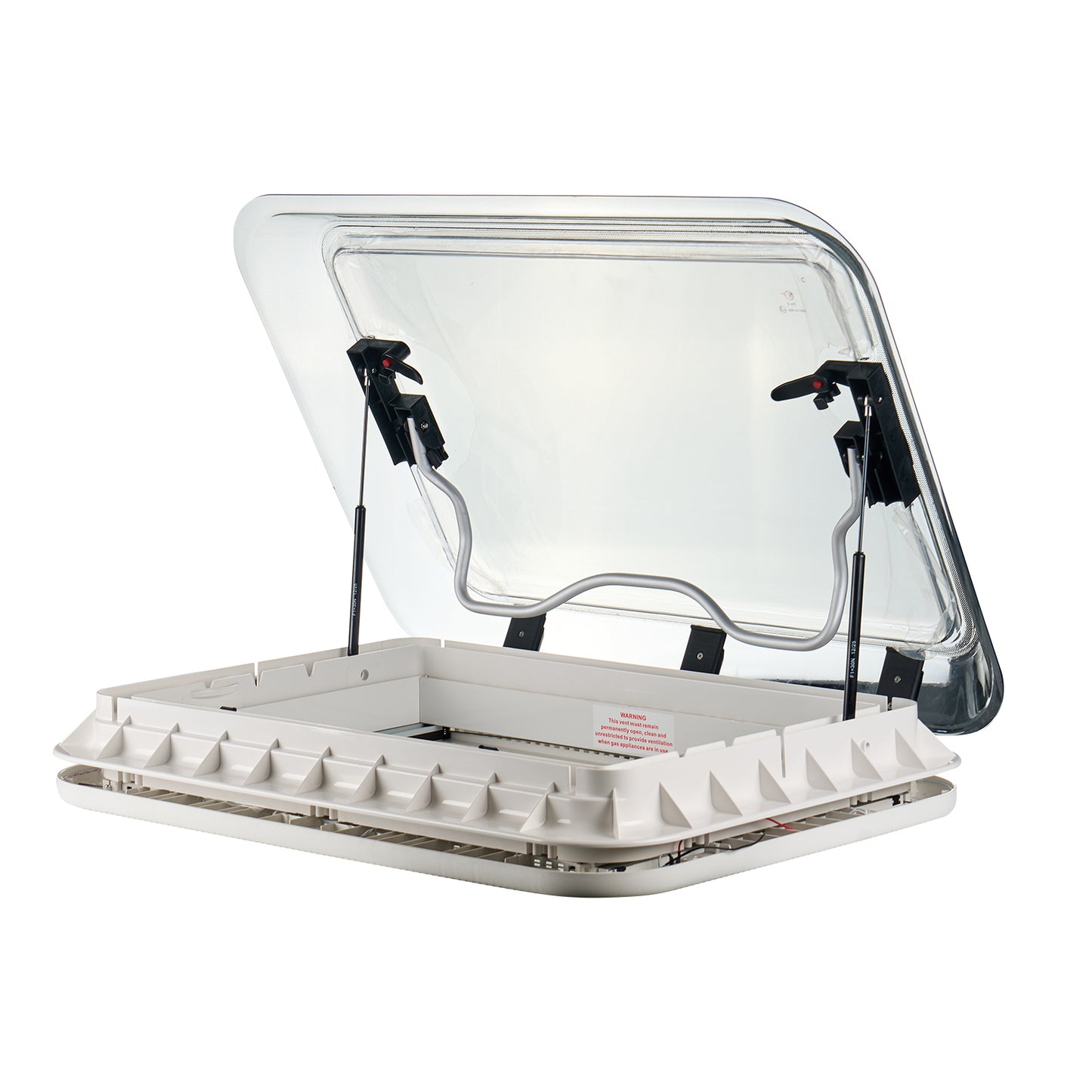 Dachluke  70x50cm Dachfenster Dachhaube LED mit Zwangsbelüftung, Insektenschutz - Infigoo RV GmbH