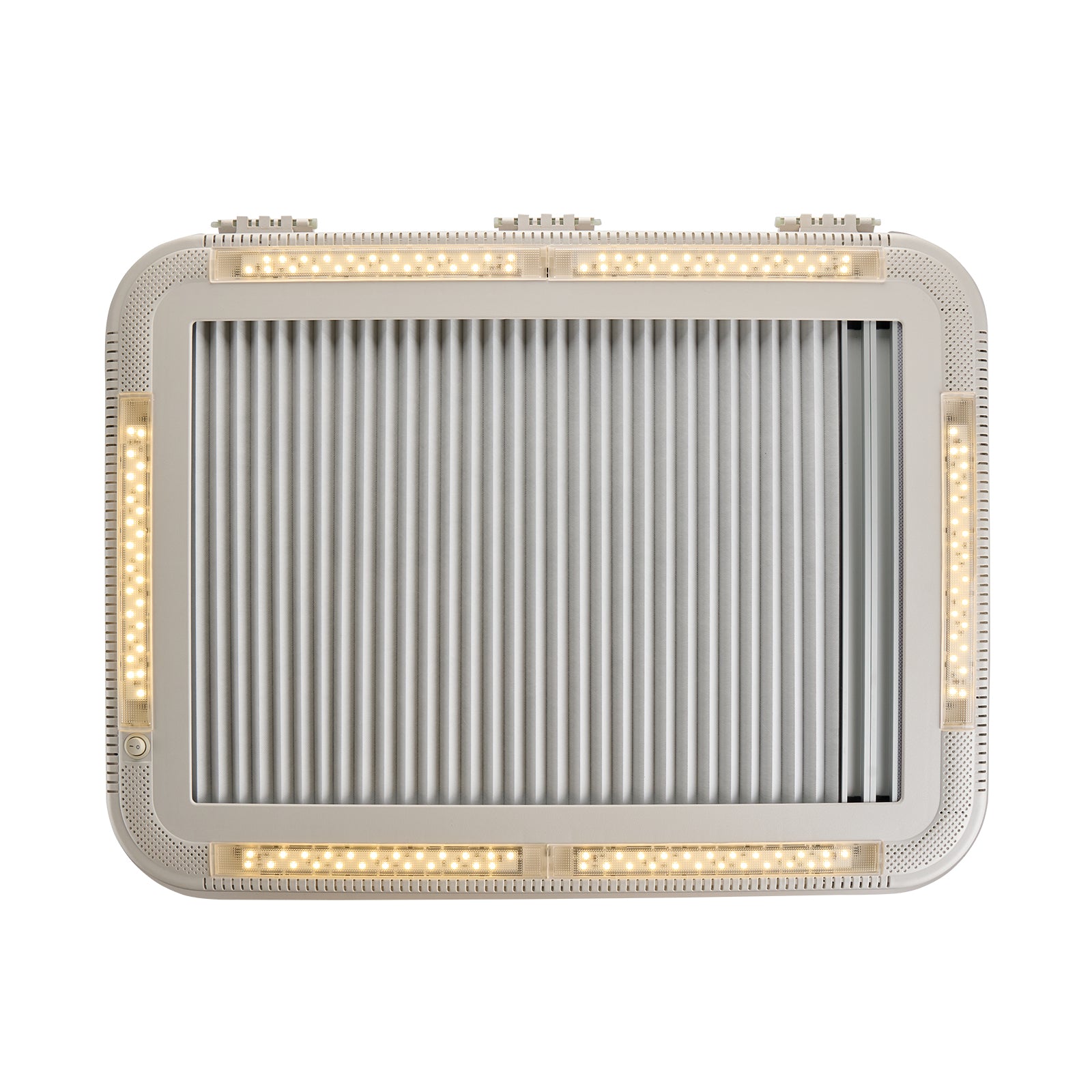 Dachluke  70x50cm Dachhaube LED mit Zwangsbelüftung Insektenschutz Einfassrahmen - Infigoo RV GmbH
