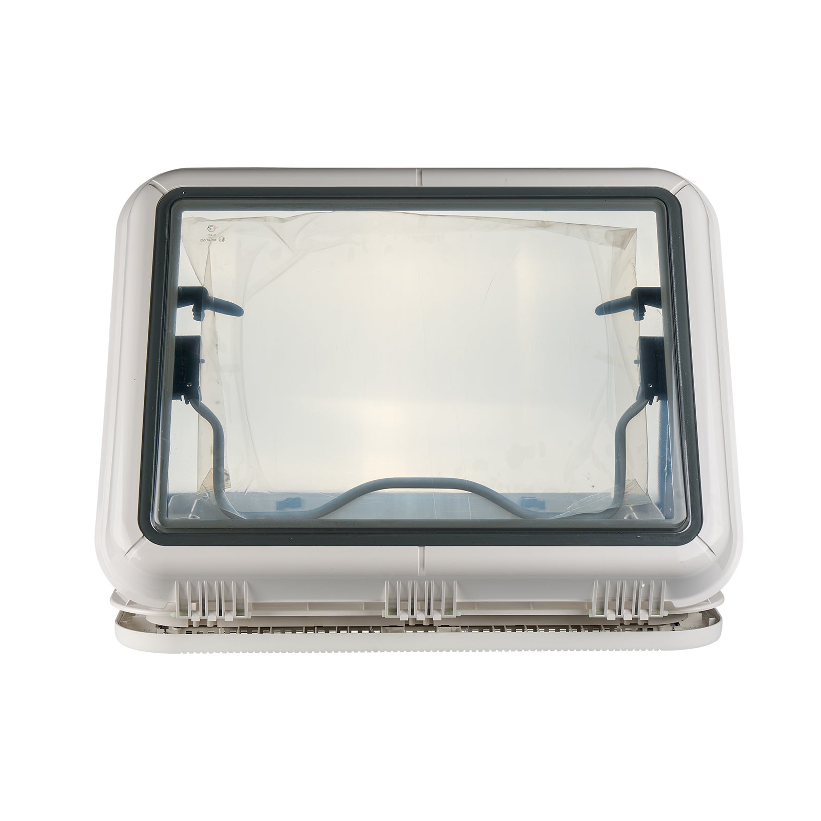 Dachluke  70x50cm Dachhaube LED mit Zwangsbelüftung Insektenschutz Einfassrahmen - Infigoo RV GmbH