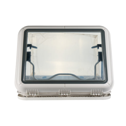 Dachluke  70x50cm Dachhaube LED mit Zwangsbelüftung Insektenschutz Einfassrahmen - Infigoo RV GmbH