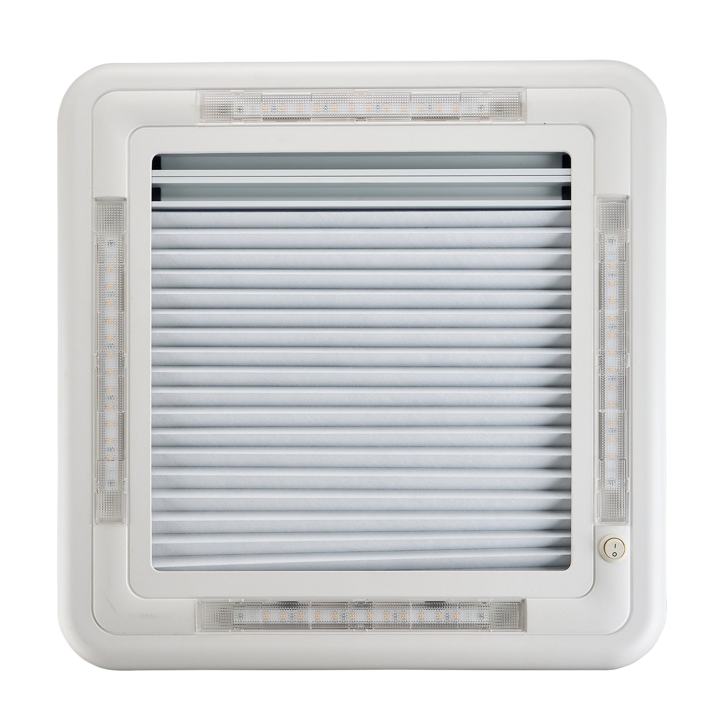 Dachluke 40x40cm Dachfenster Dachhaube, LED, Plissee, Insektenschutz, ohne Dauerbelüftung, Einwandig - Infigoo RV GmbH
