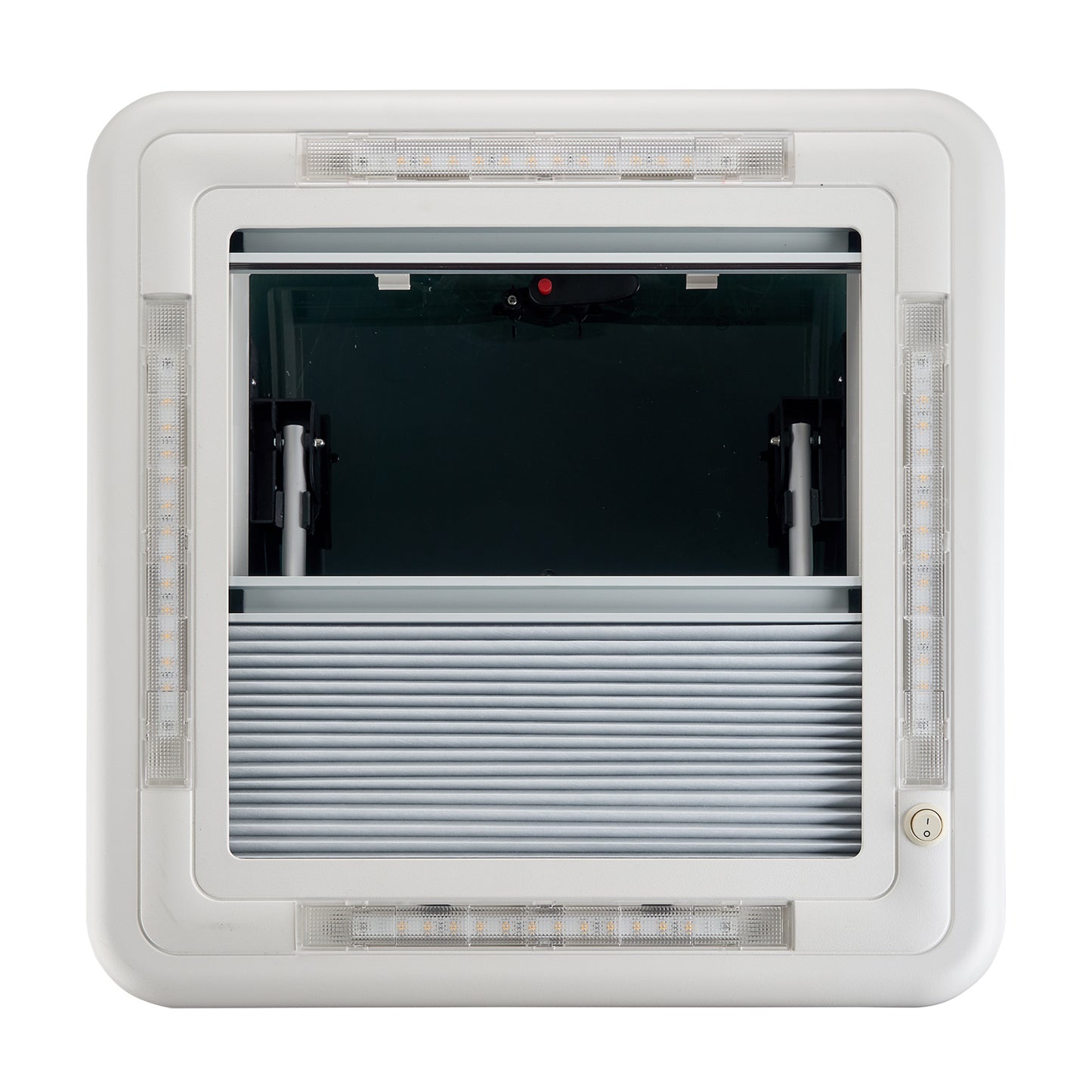 Dachluke 40x40cm Dachfenster Dachhaube, LED, Plissee, Insektenschutz, ohne Dauerbelüftung, Einwandig - Infigoo RV GmbH