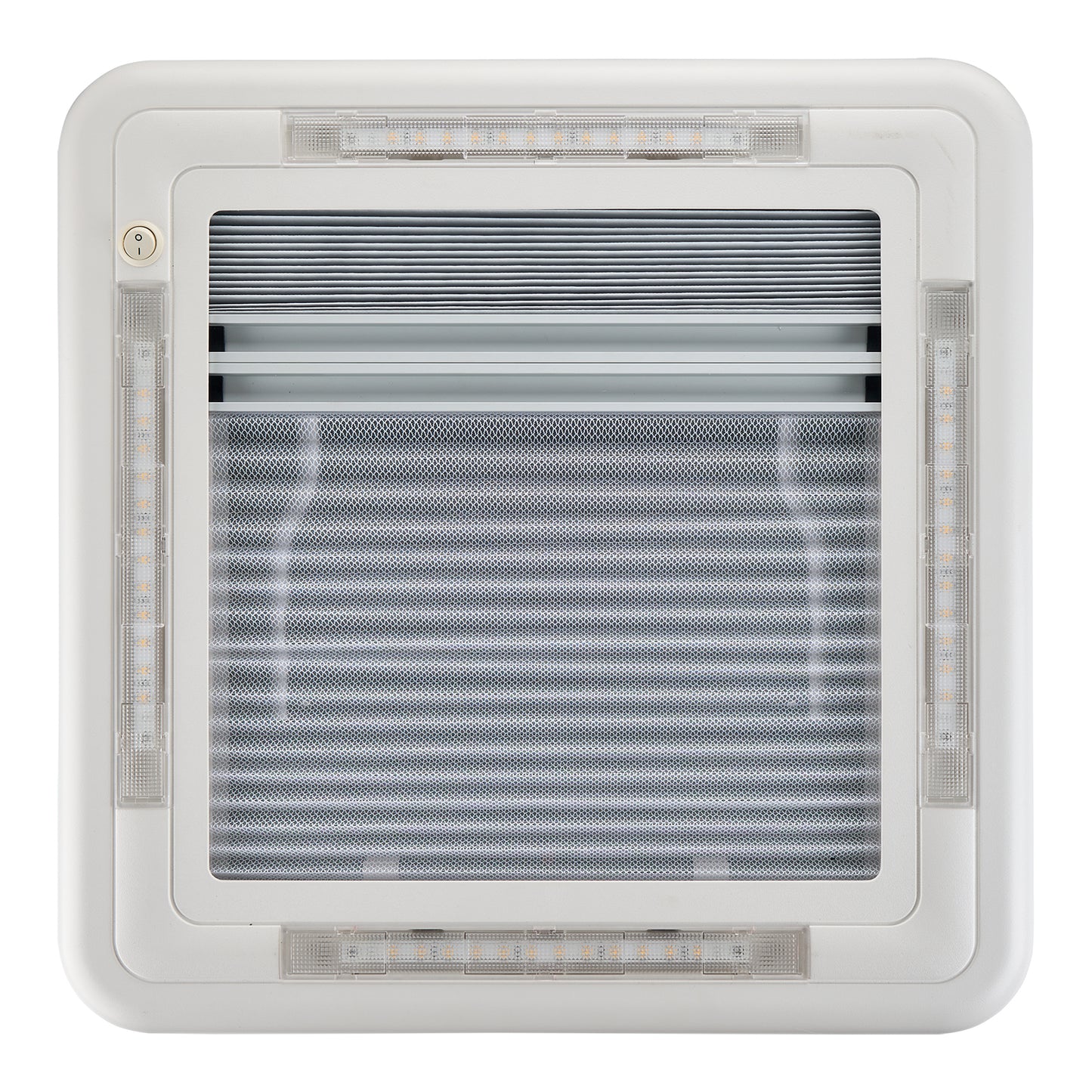 Dachluke 40x40cm Dachfenster Dachhaube, LED, Plissee, Insektenschutz, ohne Dauerbelüftung, Einwandig - Infigoo RV GmbH