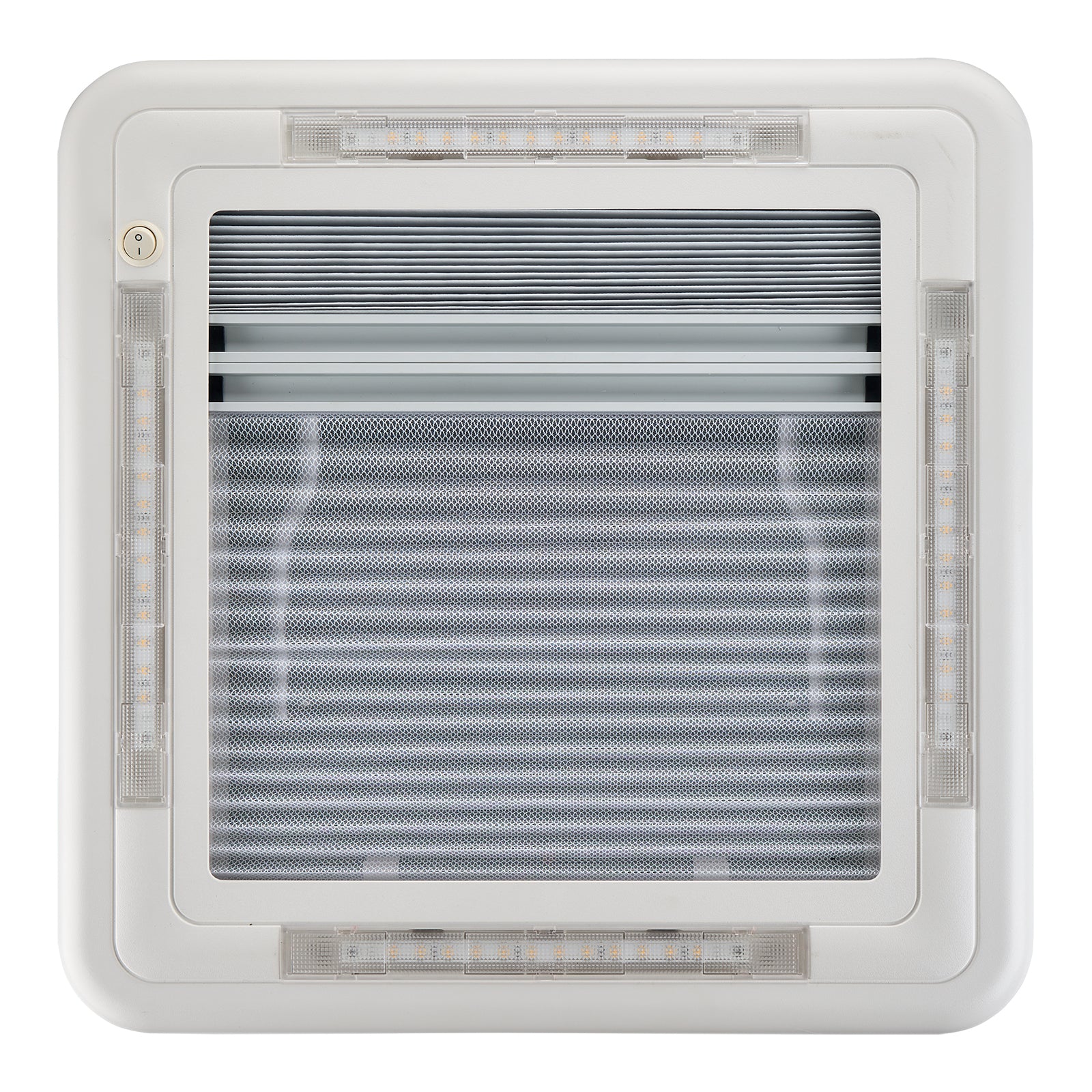 Dachluke 40x40cm Dachfenster Dachhaube, LED, Plissee, Insektenschutz, ohne Dauerbelüftung, Einwandig - Infigoo RV GmbH