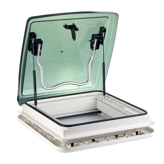 Dachluke 40x40cm Dachfenster Dachhaube, LED, Plissee, Insektenschutz, ohne Dauerbelüftung, Einwandig - Infigoo RV GmbH