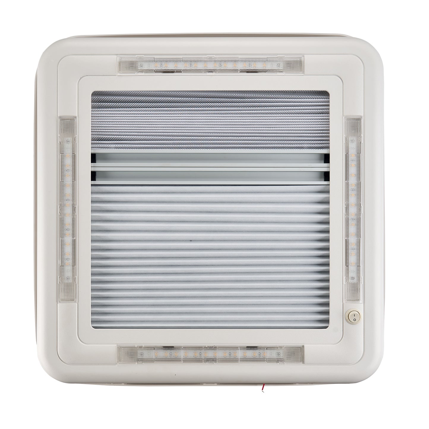 Dachluke 40x40cm Dachhaube LED mit Zwangsbelüftung Insektenschutz Einfassrahmen - Infigoo RV GmbH