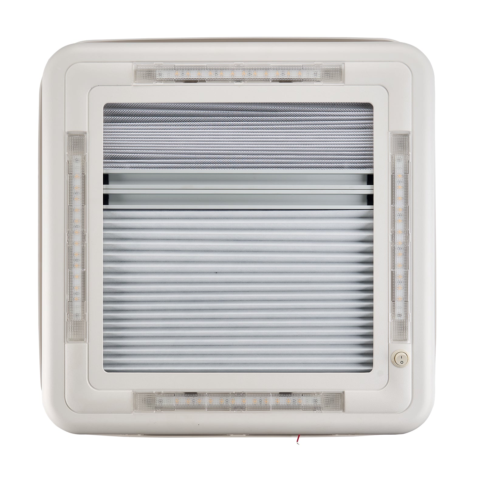 Dachluke 40x40cm Dachhaube LED mit Zwangsbelüftung Insektenschutz Einfassrahmen - Infigoo RV GmbH