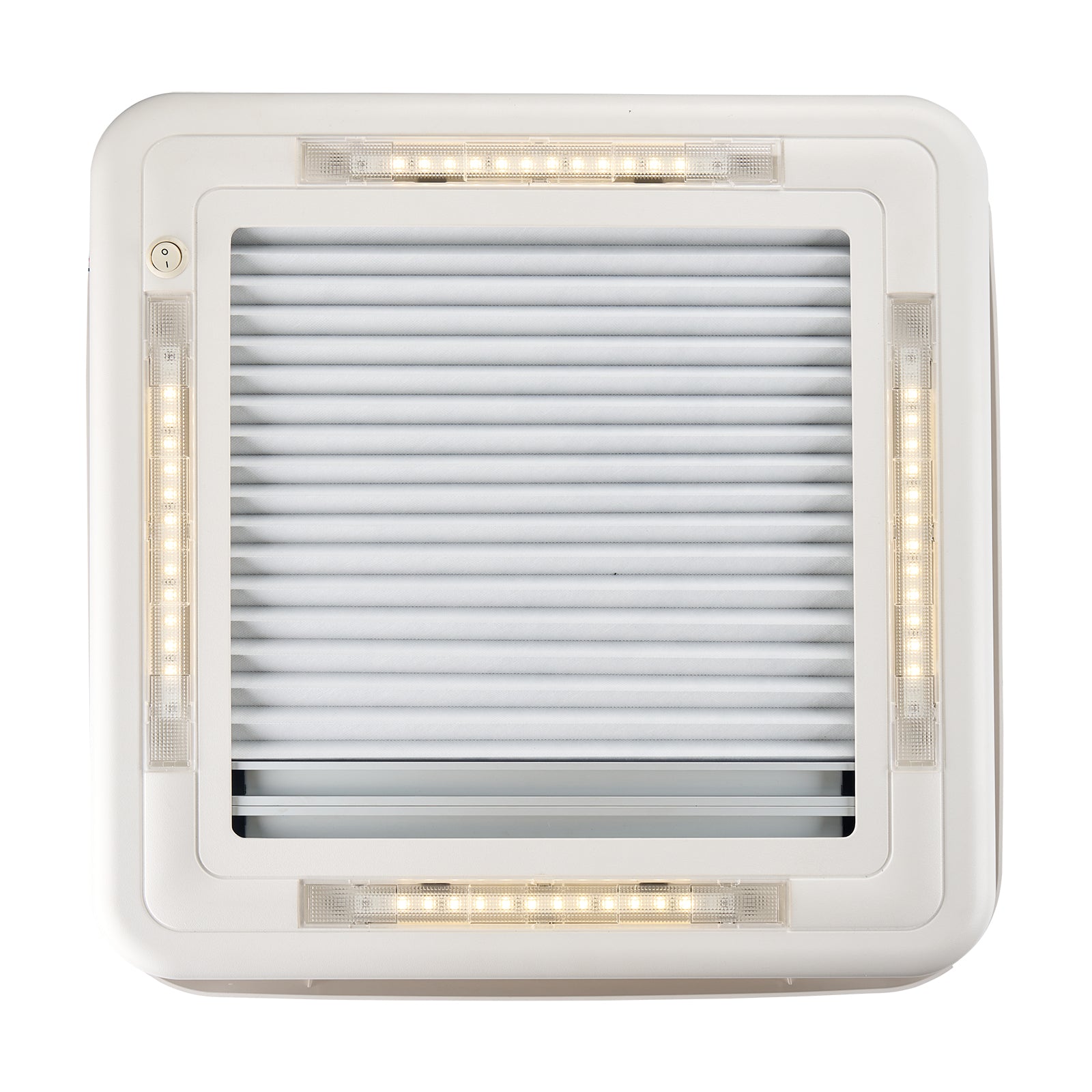 Dachluke 40x40cm Dachfenster Dachhaube, LED, Plissee, Insektenschutz, ohne Dauerbelüftung, Einwandig - Infigoo RV GmbH