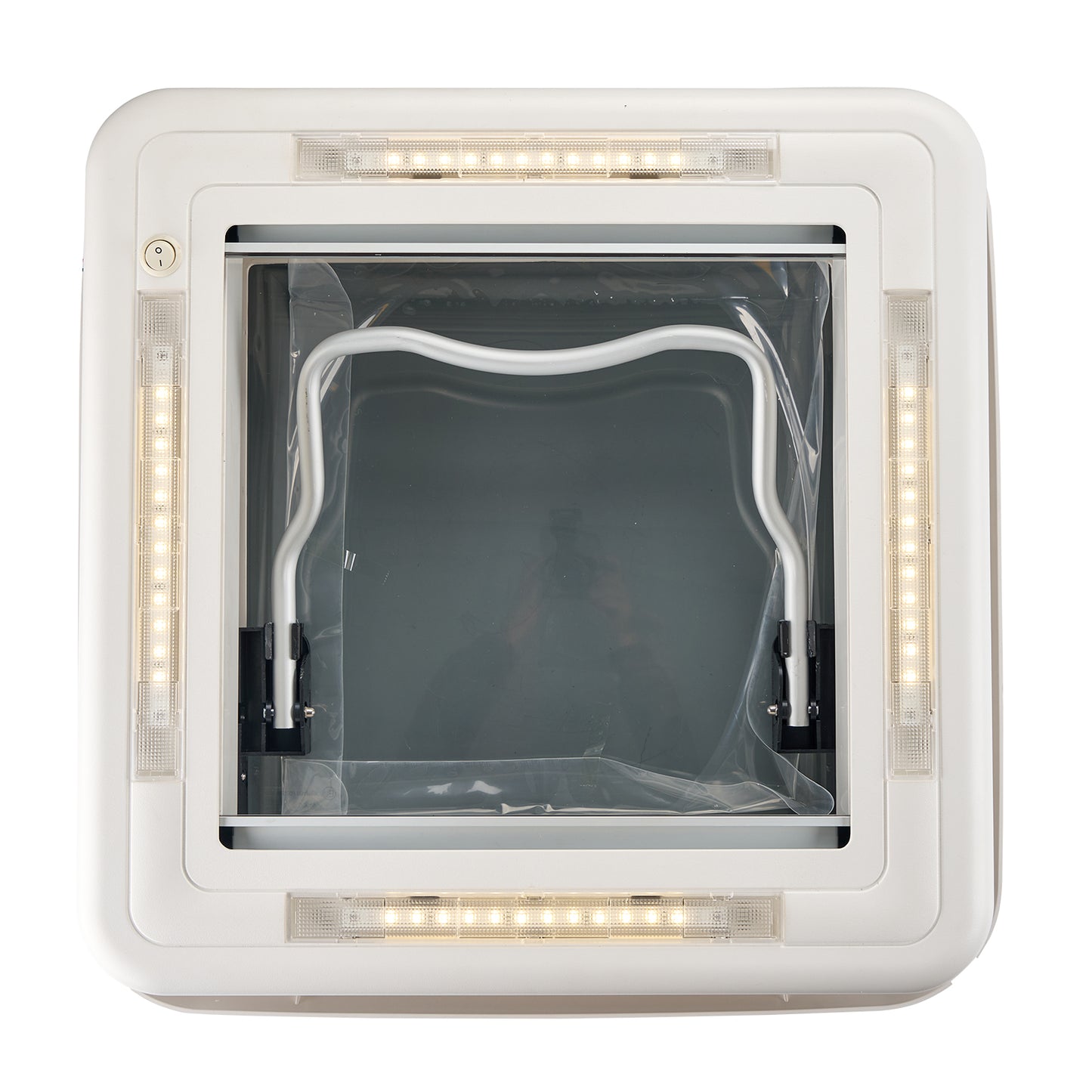 Dachluke 40x40cm Dachfenster Dachhaube, LED, Plissee, Insektenschutz, ohne Dauerbelüftung, Einwandig - Infigoo RV GmbH